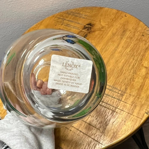 Lenox Butterflies and Blossoms Hand Painted Serving Bowl and Vase - Picture 3 of 4